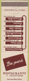Matchbook Cover - Du-Par's Restaurant 1000 Oaks CA