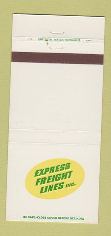 Matchbook Cover - Express Freight Lines Trucking Milwaukee WI 30 Strike