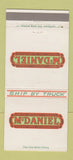 Matchbook Cover - McDaniel Freight Lines Trucking Crawfordsville IN 30 Strike