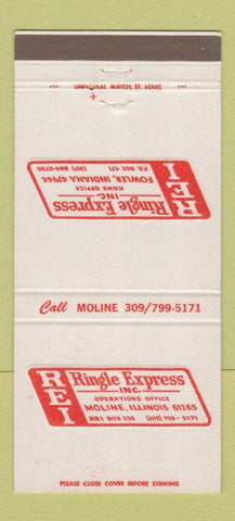 Matchbook Cover - Ringle Express Trucking Fowler IN 30 Strike