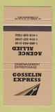 Matchbook Cover - Gosselin Express Trucking 30 Strike