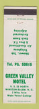 Matchbook Cover - Green Valley Motel Winston Salem NC