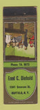 Matchbook Cover - Fred Diebold Buffalo NY restaurant WEAR