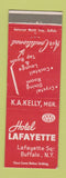 Matchbook Cover - Hotel Lafayette Buffalo NY