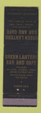 Matchbook Cover - Green Lantern Bar Cafe Hardwick MN