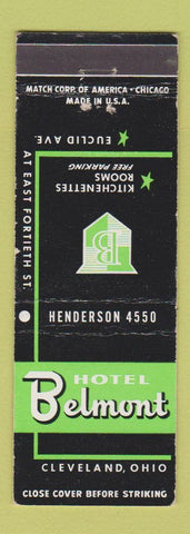 Matchbook Cover - Hotel Belmont Cleveland OH