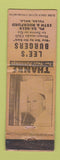 Matchbook Cover - Lee's Hamburgers Tulsa OK WORN