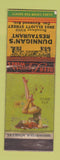 Matchbook Cover - Dunnigan's Restaurant Baltimore? MD pinup WORN