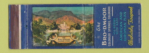 Matchbook Cover - Broadmoor Hotel Colorado Springs WEAR