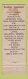 Matchbook Cover - Broadmoor Hotel Colorado Springs WEAR