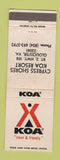 Matchbook Cover - KOA Camping Cypress Shores Gloucester VA
