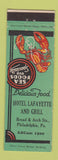 Matchbook Cover - Hotel Lafayette and Grill Philadelphia PA