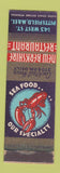 Matchbook Cover - New Berkshire Restaurant Pittsfield MA SAMPLE MISCUT