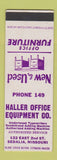 Matchbook Cover - Haller Office Equipment Sedalia MO SAMPLE