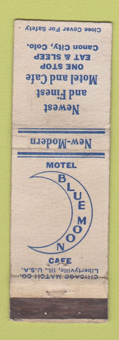 Matchbook Cover - Motel Blue Moon Cafe Canon City Colorado WEAR