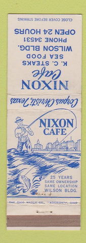 Matchbook Cover - Nixon Cafe Corpus Christi TX
