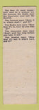 Matchbook Cover - Biddle's Restaurant Soda Fountain Cromwell IN hillbilly