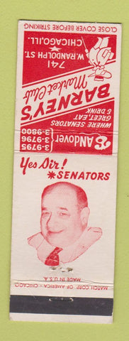 Matchbook Cover - Barney's Market Club Chicago IL