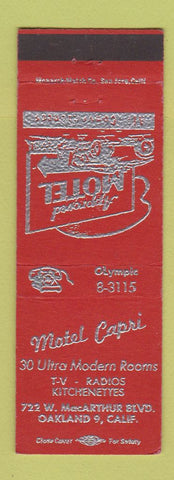 Matchbook Cover - Motel Capri Oakland CA