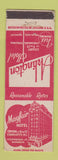 Matchbook Cover - Arlington Hotel Lynchburg VA Mayfair Charlotte NC
