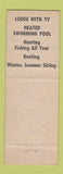 Matchbook Cover - Kern Lodge Motel Kernville CA