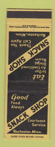Matchbook Cover - Snack Shop Rochester MN