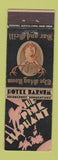 Matchbook Cover - Hotel Barnum Bridgeport CT Pink Elephant FEDERAL LONG