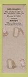 Matchbook Cover - Ware's Sandwich Shop Fort Worth TX Texaco oil gas