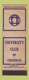Matchbook Cover - University Club of Cincinnati OH