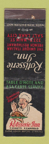 Matchbook Cover - Rotisserie Inn Salt Lake City UT WEAR