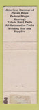 Matchbook Cover - Vanco Products Machine Welding Colorado Springs pinup