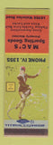 Matchbook Cover - Mac's Sporting Goods guns ammo pinup