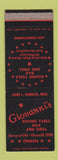 Matchbook Cover - Giovanni's Round Table Bar Grill Omaha NE SAMPLE