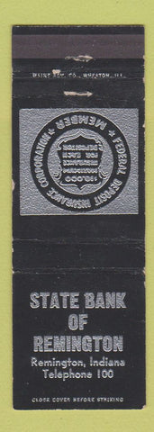 Matchbook Cover - State Bank of Remington IN WORN