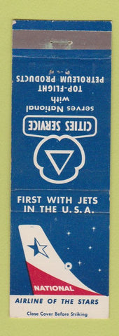 Matchbook Cover - Cities oil gas National Airlines