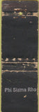 Matchbook Cover - Phi Sigma Rho Vintage Fraternity WORN