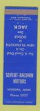 Matchbook Cover - Seifert Baldwin Motors Plymouth Dodge Winona MN