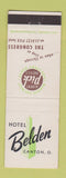 Matchbook Cover - Hotel Belden Canton OH Albert Pick