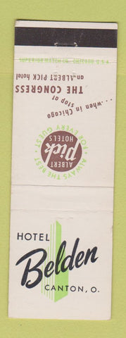 Matchbook Cover - Hotel Belden Canton OH Albert Pick