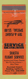 Matchbook Cover - Shasta Flight Service Redding CA WEAR