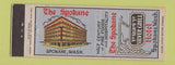 Matchbook Cover - Hotel Spokane WA Silver Grill