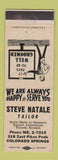 Matchbook Cover - Steve Natale Tailor Colorado Springs