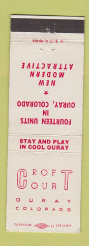 Matchbook Cover - Croft Court Motel Ouray Colorado