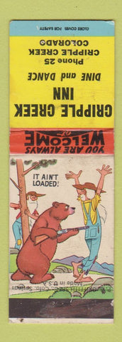 Matchbook Cover - Cripple Creek Inn Colorado hillbilly WORN
