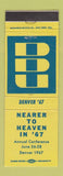 Matchbook Cover - Nearer to Heaven Conference Denver Colorado 1967