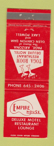 Matchbook Cover - Empire House Motel Restaurant Page AZ