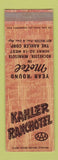 Matchbook Cover - Kahler Ranchotel Motel Rochester MN SAMPLE
