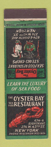 Matchbook Cover - Oyster Bay Restaurant New York City