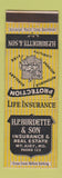 Matchbook Cover - HP Burdette Son Insurance Mount Airy MD WEAR