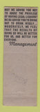 Matchbook Cover - GP Lounge Bismarck ND